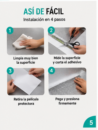 Papel Aluminio Adhesivo | Protege tu Cocina en Minutos✨