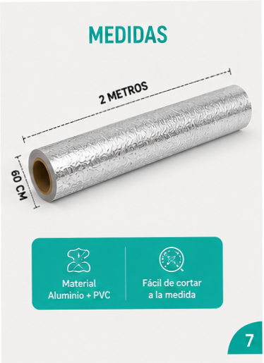 Papel Aluminio Adhesivo | Protege tu Cocina en Minutos✨